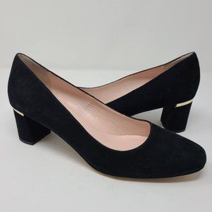 KATE SPADE Dolores Black Suede Block Pump